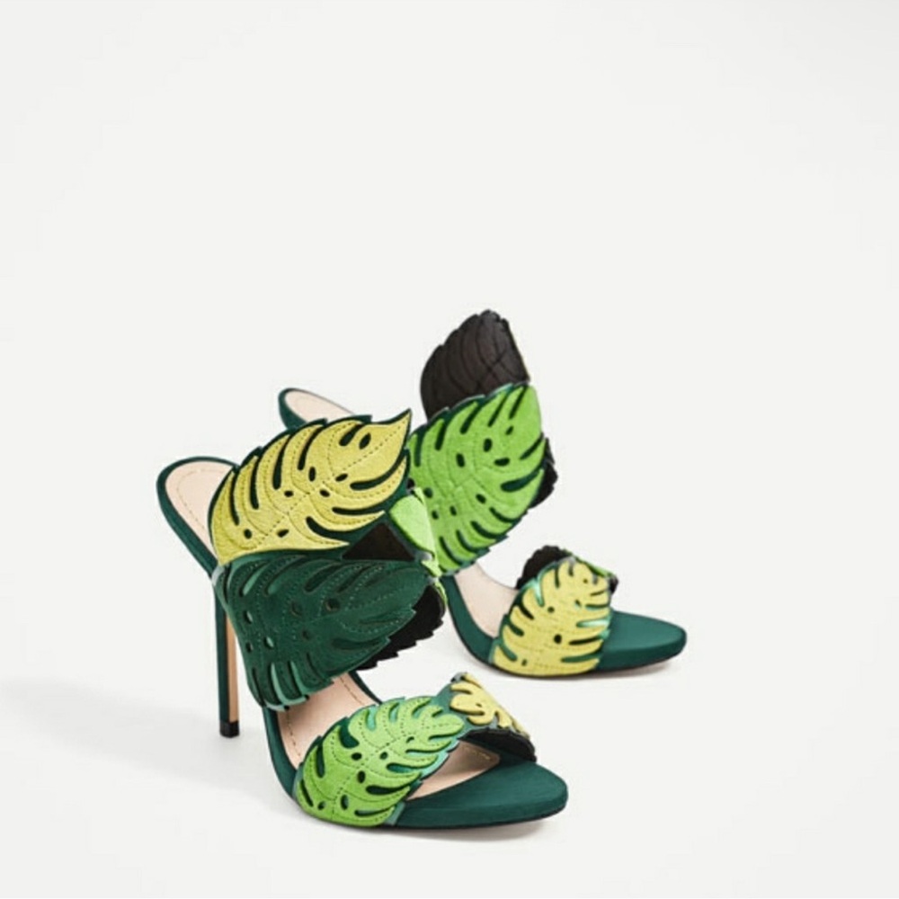 Zara suede leaf sandals - Picture 4 of 6